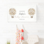 Beige Hete Luchtballon Boho Baby shower Spandoek (Insitu)