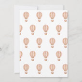 Beige hete luchtballon Onederful 1e verjaardag Kaart (Achterkant)