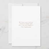 Beige Ho Ho Ho en Kerstfoto Kaart (Achterkant)