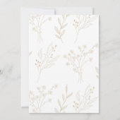 Beige hoek Floral Boho bruiloft Kaart (Achterkant)