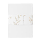 Beige hoek Floral Boho bruiloft Uitnodigingen Wikkel (Achterkant Voorbeeld)