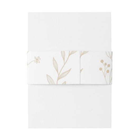Beige hoek Floral Boho bruiloft Uitnodigingen Wikkel (Achterkant Voorbeeld)