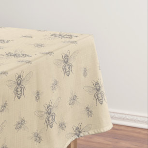 Beige Hommels Bijen Franse Landelijke Vintage Rust Tafelkleed