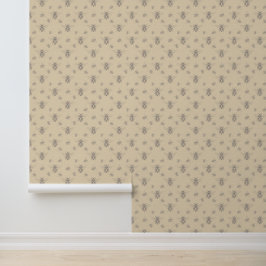 Beige Hommeltje Franse Landelijke Stijl Vintage Ru Behang