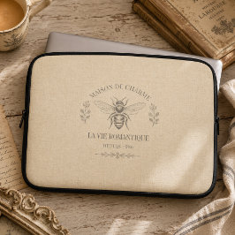 Beige Hommeltje Franse Landelijke Stijl Vintage Ru Laptop Sleeve
