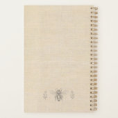 Beige Hommeltje Franse Landelijke Stijl Vintage Ru Planner (Achterkant)
