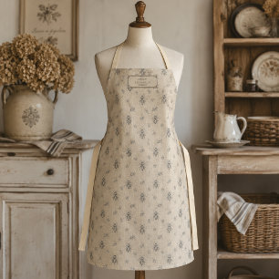 Beige Hommeltje Franse Landelijke Stijl Vintage Ru Schort