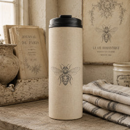 Beige Hommeltje Franse Landelijke Stijl Vintage Ru Thermosbeker