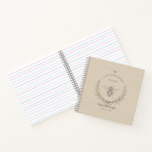 Beige Hommeltje Franse Landelijke Vintage Rustieke Notitieboek