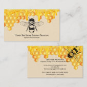 Beige Honeycomb Driving Queen Bee Visitekaartje (Voorkant / Achterkant)