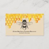 Beige Honeycomb Driving Queen Bee Visitekaartje (Voorkant)