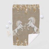 Beige Horse Golf Towel Golfhanddoek (Insitu)