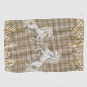Beige Horse Golf Towel Golfhanddoek (Horizontaal)