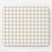 Beige Houndstooth Pattern Muismat (Voorkant)