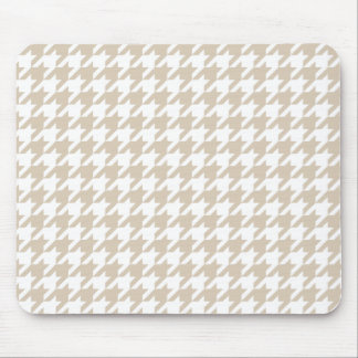 Beige Houndstooth Pattern Muismat