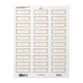 Beige Houndstooth Retouradres Etiket (Full Sheet)