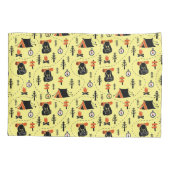 Beige houten verhakkingssporen voor houten verdich kussensloop (Achterkant)