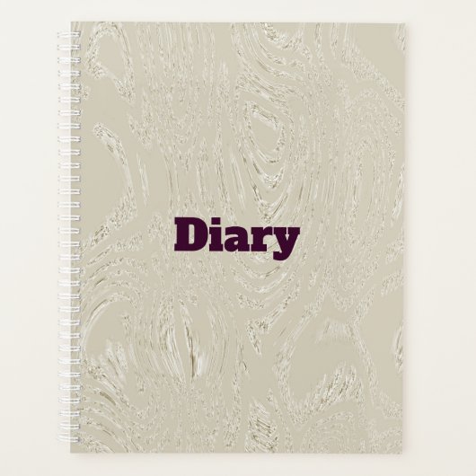 Beige Ice Diary Spiral Notitieboek (Voorkant)