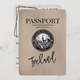 Beige Ierland Paspoort Save The Date