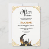 Beige Iftar dinerfeest Ramadan 2025 Kaart (Voorkant)