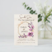 Beige illustratie Waterverf aanjager slaat datum o Briefkaart (Staand voorkant)