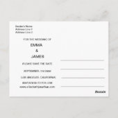 Beige illustratie Waterverf aanjager slaat datum o Briefkaart (Achterkant)