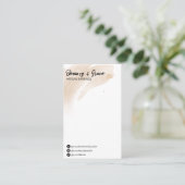 Beige Ink Earring Display Kaarten Visitekaartje (Staand voorkant)