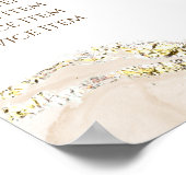 Beige inkt Marmering Design prijslijst Poster (Hoek)