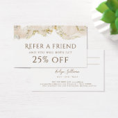 Beige inkt verwijzingskaart visitekaartje (Bureau)