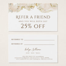 Beige inkt verwijzingskaart