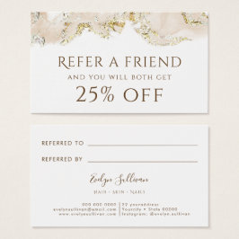 Beige inkt verwijzingskaart visitekaartje