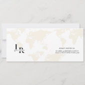 Beige instapkaart bruiloft RSVP-behuizing kaart (Achterkant)