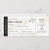 Beige instapkaart bruiloft RSVP-behuizing kaart (Voorkant)