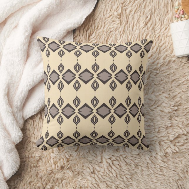 beige, interieurdecoratie, abstract, patroon kussen (Deken)