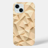 Beige iPhone Case Minimalist 3D Design (Achterkant)