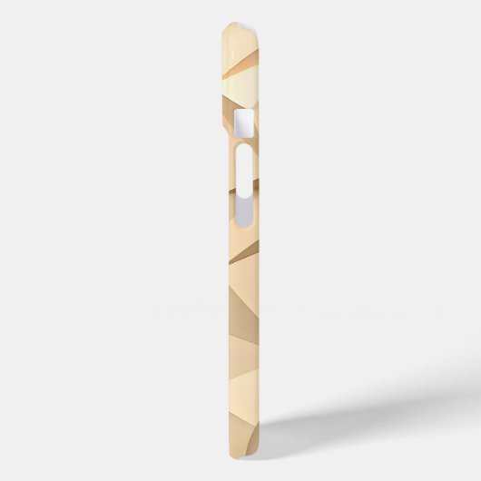 Beige iPhone Case Minimalist 3D Design (Achterkant / Links)