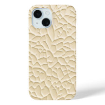 Beige iPhone Case with Organic Textured Relief