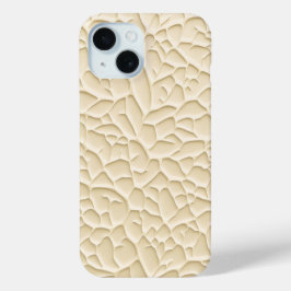 Beige iPhone Case with Organic Textured Relief