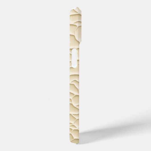 Beige iPhone Case with Organic Textured Relief (Achterkant / Rechts)