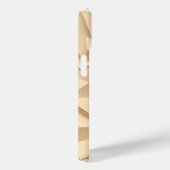 Beige iPhone Hoesje Minimalistisch 3D Design (Achterkant / Rechts)