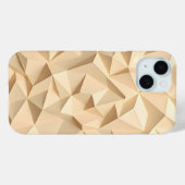 Beige iPhone Hoesje Minimalistisch 3D Design (Achterkant (horizontaal))