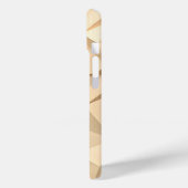 Beige iPhone Hoesje Minimalistisch 3D Design (Achterkant / Links)