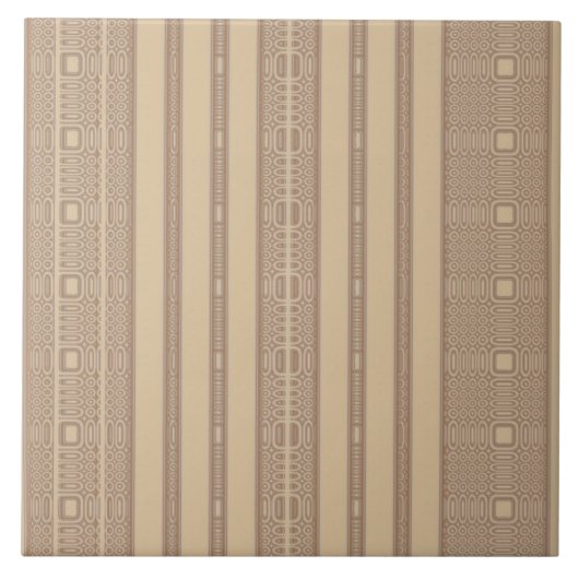 Beige Irregular Stripe Tegel Tegeltje (Voorkant)