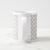Beige Islamic geometric pattern Grote Koffiekop (Achterkant)