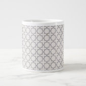 Beige Islamic geometric pattern Grote Koffiekop (Voorkant)