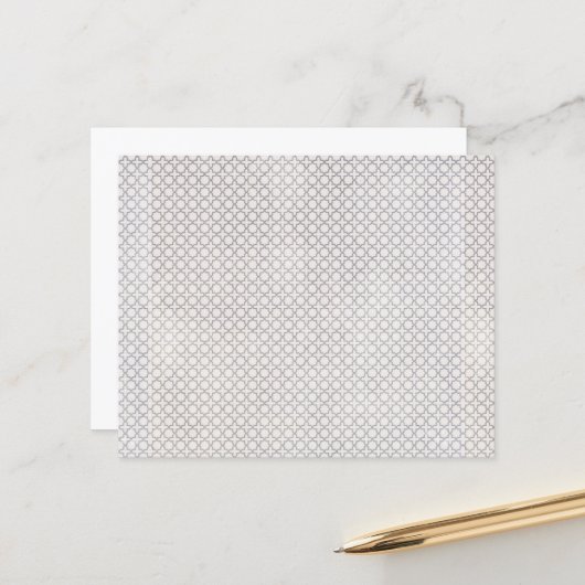 Beige Islamitisch geometrisch patroon (Voorkant / Achterkant in situ)