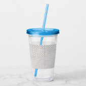 Beige Islamitisch geometrisch patroon Acryl Drinkbeker (Achterkant)