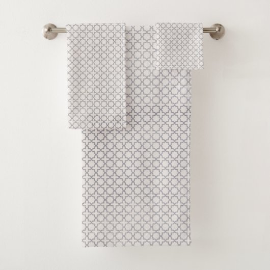 Beige Islamitisch geometrisch patroon Bad Handdoek (Insitu)