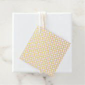 Beige Islamitisch geometrisch patroon Bedankjes Labels (Met doos)