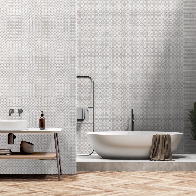 Beige islamitisch geometrisch patroon behang (Badkamer)